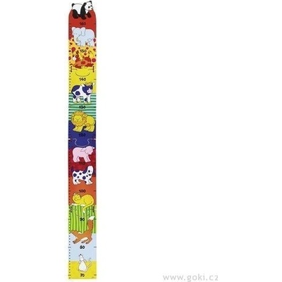 Goki dětský dřevěný metr zvířátka 100 cm