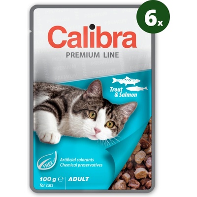 Calibra Cat Premium Adult Trout & Salmon 6 x 100 g