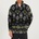 Brave Soul Mens Quarter Zip Patterned Fleece - Blk Spong/Green
