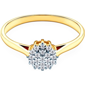 SAVICKI Годежен пръстен Savicki: двуцветно злато, диаманти