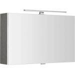 SAPHO Cloe - Огледален шкаф с LED осветление 80x50x18 см, сребрист дъб CE080-0011 (CE080-0011)