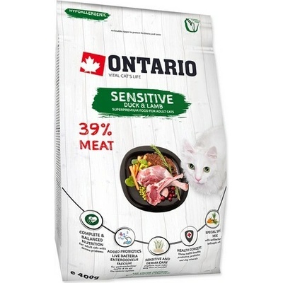 Ontario Cat Sensitive Duck & Lamb 0,4 kg