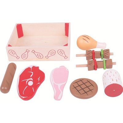 Bigjigs Toys dřevěné uzeniny v krabičce