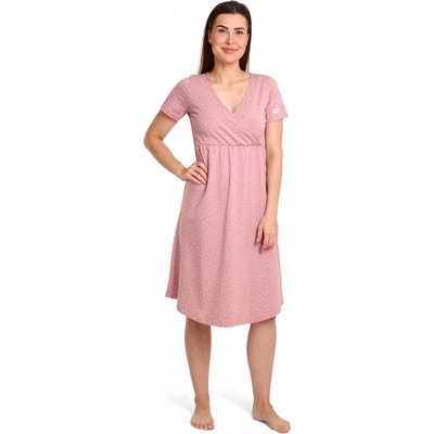 Moniel košilka šaty kojící Dots růžová – Zboží Dáma