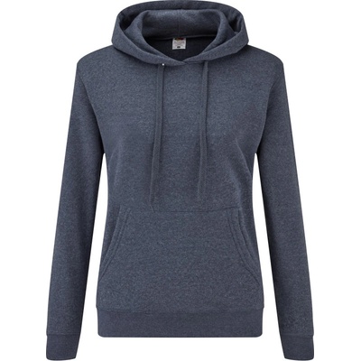 Fruit of the Loom Classic Lady-Fit Hooded Sweat COT-162038t4100 melír vintage navy