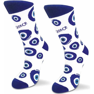 ATP ponožky s "Evil eye" bílé