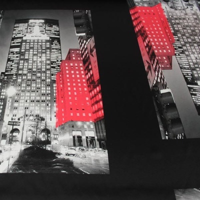 Satén foto city, š.150