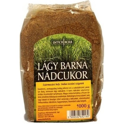Interherb Třtinový cukr jemný hnědý 1000 g