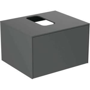 Ideal Standard Atelier Conca стенен шкаф за монтаж в антрацит мат с 1 чекмедже и плот с централен изрез 60 см (T3928Y2)
