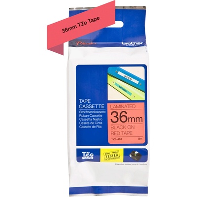 Páska do tiskárny štítků Brother TZ-461, 36mm, černý/červený, O