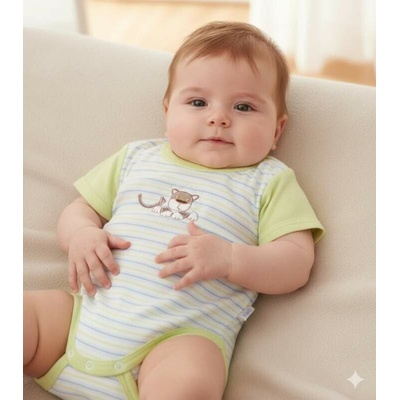 Dětské body dlouhý rukáv Baby Boom zelené