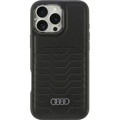 Audi Synthetic Leather MagSafe iPhone 16 Pro Max 6.9" черен/черен твърд калъф AU-TPUPCMIP16PM-GT/D3-BK (6955250227636)
