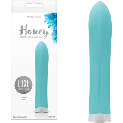 Мини вибратор, ултра луксозен, 12см. - Luxe Honey Turquoise (NSTOYS0756)