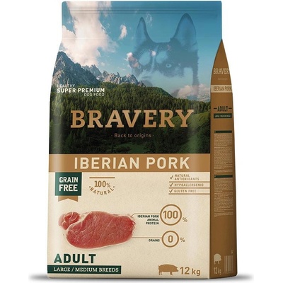 Bravery Adult Large & Medium pork 12 kg