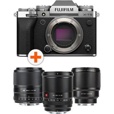 Fujifilm X-T5 Silver + AF 13mm f/1.4 + 56mm f/1.4 + AF 85mm (Fuji X)