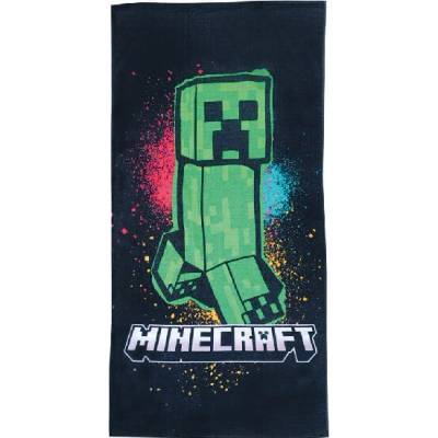 Halantex plážová osuška Minecraft motiv Creeper Graffiti 70 x 140 cm