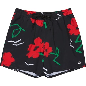 Quiksilver Бански гащета Quiksilver Stretch Printed Volley 16´´ swimming shorts - Black (Black Street Floral)