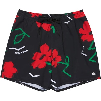 Quiksilver Бански гащета Quiksilver Stretch Printed Volley 16´´ swimming shorts - Black (Black Street Floral)