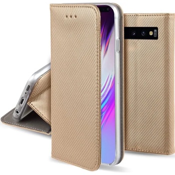 Samsung Кожен калъф Flip Book Smart за Samsung G970 Galaxy S10E, Златен (5128)