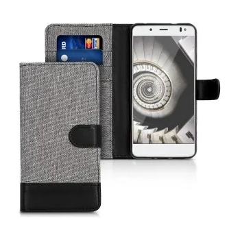 Image 1 of kwmobile Флип калъф за bq Aquaris V - сив