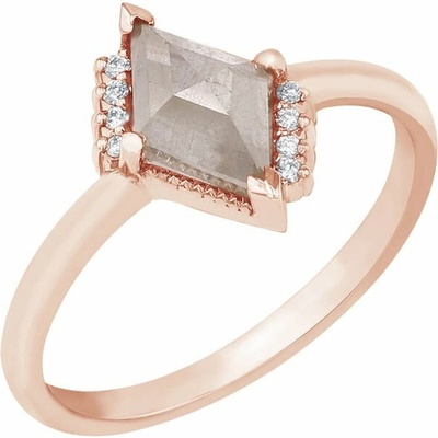 Eppi Prsten lozenge se salt and pepper diamantem a lab grown diamanty Talley R43626
