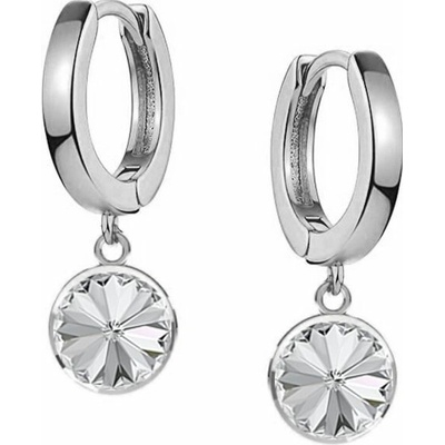 Swarovski E. náušnice kruhy Ambrosia biela see581