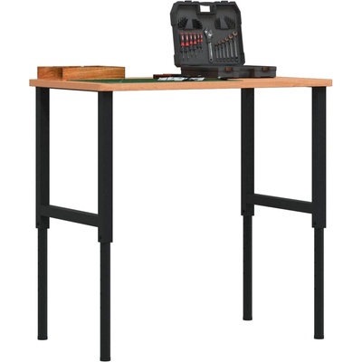 vidaXL Работна маса 100x60x(71, 5-98) см масивно дърво бук правоъгълна (3309684)