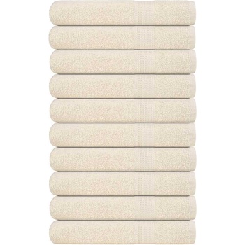 vidaXL Кърпи за сауна 10 бр кремави 80x200 см 360 gsm 100% памук (137009)