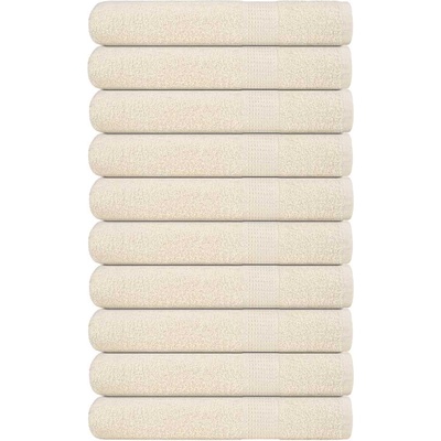 vidaXL Кърпи за сауна FROGN 10 бр. кремави 80x200 см 360 г/м2 (137009)