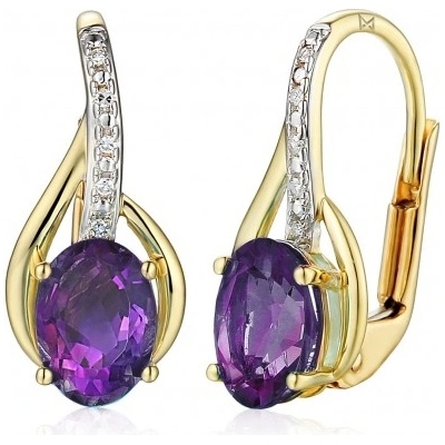 Gems Diamantové náušnice Monroe kombinované zlato s brilianty a ametysty 585-38-3-4528.2ZB0.0.00.HSI.605