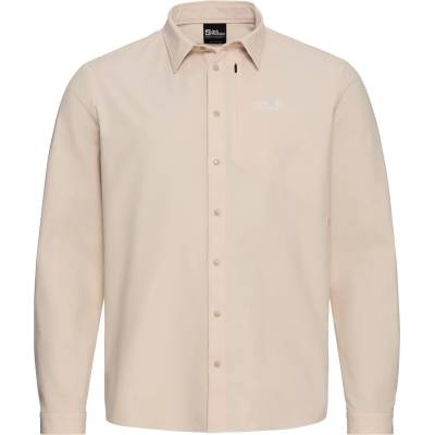 Jack Wolfskin Мъжка риза с копчета Jack Wolfskin Prelight Suncool L/S Shirt - Oyster - размер XL (033-3069-0214)
