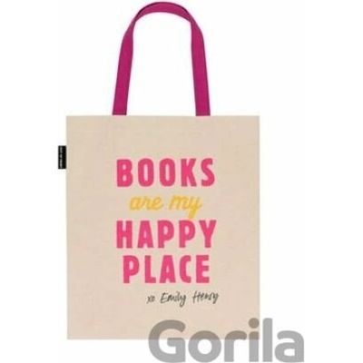 Emily Henry: Books Are My Happy Place tote bag - autor neuvedený