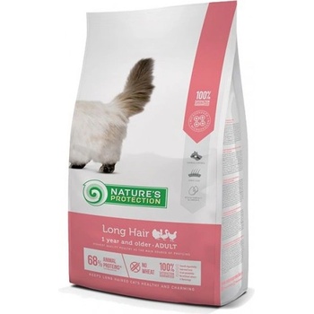 Nature's Protection Nature's Protection CAT - Long Hair, висококачествена храна за пораснали котки над 1 година, подходяща за дългокосмести животни, Литва - 0, 400 кг