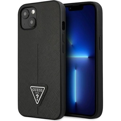 GUESS Кейс Guess GUHCP14MPSATLK за iPhone 14 Plus 6, 7", черен / черен, твърд, SaffianoTriangle Logo (3666339065379)