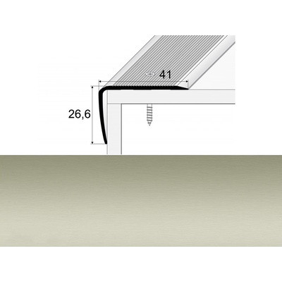 Profil Team Schodová hrana inox E07 41x27 mm 1,2 m – Zboží Mobilmania