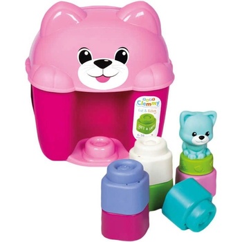 CLEMMY CLEMENTONI SOFT Box s vekom Mačka a mačiatko so 6 blokmi