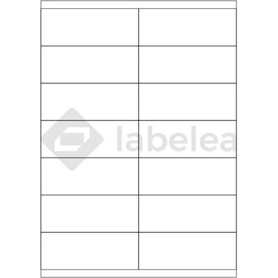 Labelea Samolepiace etikety 105x40 mm biele papierové, na hárku A4, pre laserovú a atramentovú tlač, Farba etikiet Biela, Počet hárkov v balení 100 EPS105040W014S