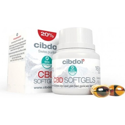 Cibdol Gélové CBD kapsuly 20%, 60 ks x 33,3 mg, 2000 mg