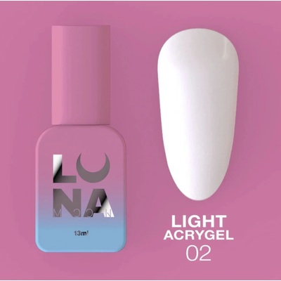 LUNAmoon Liquid Light Acrygel 02 zpevňující gel na nehty 13 ml