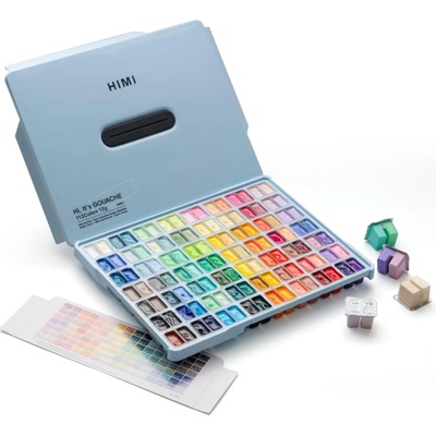 HIMI kvašové barvy Twin Cup Gouache Set 112 Colours Blue Edition – Zbozi.Blesk.cz