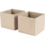 Compactor Бежови текстилни кутии за съхранение в комплект 2 бр. 14x12x12 cm Sandy - Compactor (RAN11286)