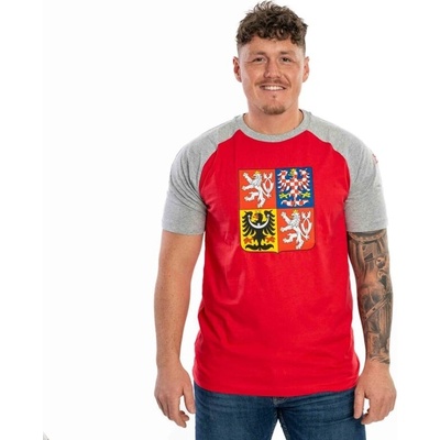 Fan Logo Cafy Státní Znak triko červená/šedá