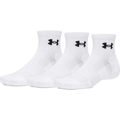 Under Armour ponožky Performance Cotton 3p Qtr White/White/Ultimate Black