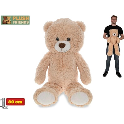 Mikro trading Plush Friends Medvěd s mašlí světle hnědá 100 cm