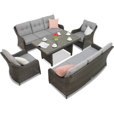 Garden Point Голяма комплект градински мебели Toledo Apetito 8 антрацит Garden Point (GAP132-8)