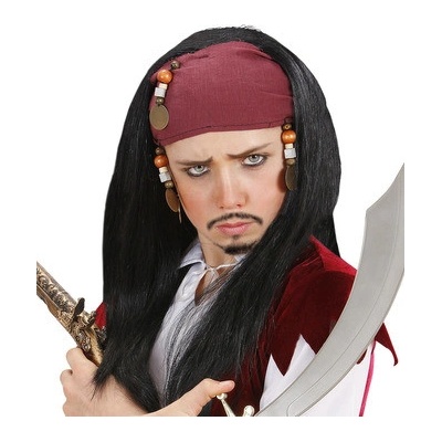 Dětská paruka s šátkem a vousy Jack Sparrow