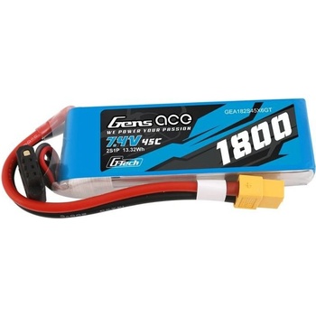 Gens ace GensAce G-Tech LiPo 1800mAh 7.4V 45C 2S1P XT60 Battery