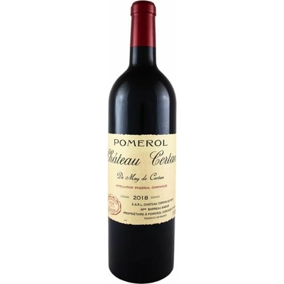 Château Certan Certan De May Cuvée suché červené 2018 13,5% 0,75 l (čistá fľaša)