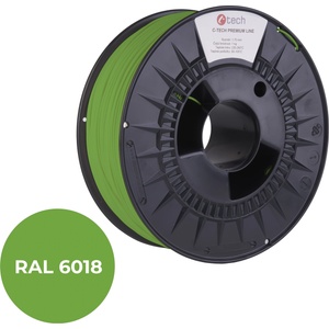 C-Tech 3DF-P-PETG1.75-6018 3D филамент, PREMIUM LINE, PETG, RAL6018, 1, 75mm, 1000g, Зелено-жълт (Greenish yellow) (3DF-P-PETG1.75-6018)