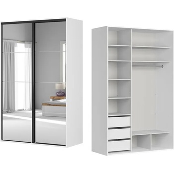 Image 1 of BRW Гардероб flex - 151*66*240 (f57-szafa_zestaw_91-bi/sz)